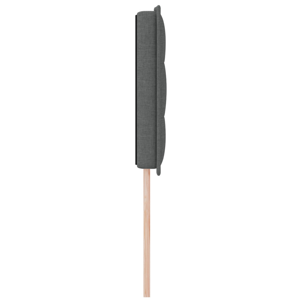 Testata Letto a LED Design Linee Grigio Scuro 80 cm Tessuto