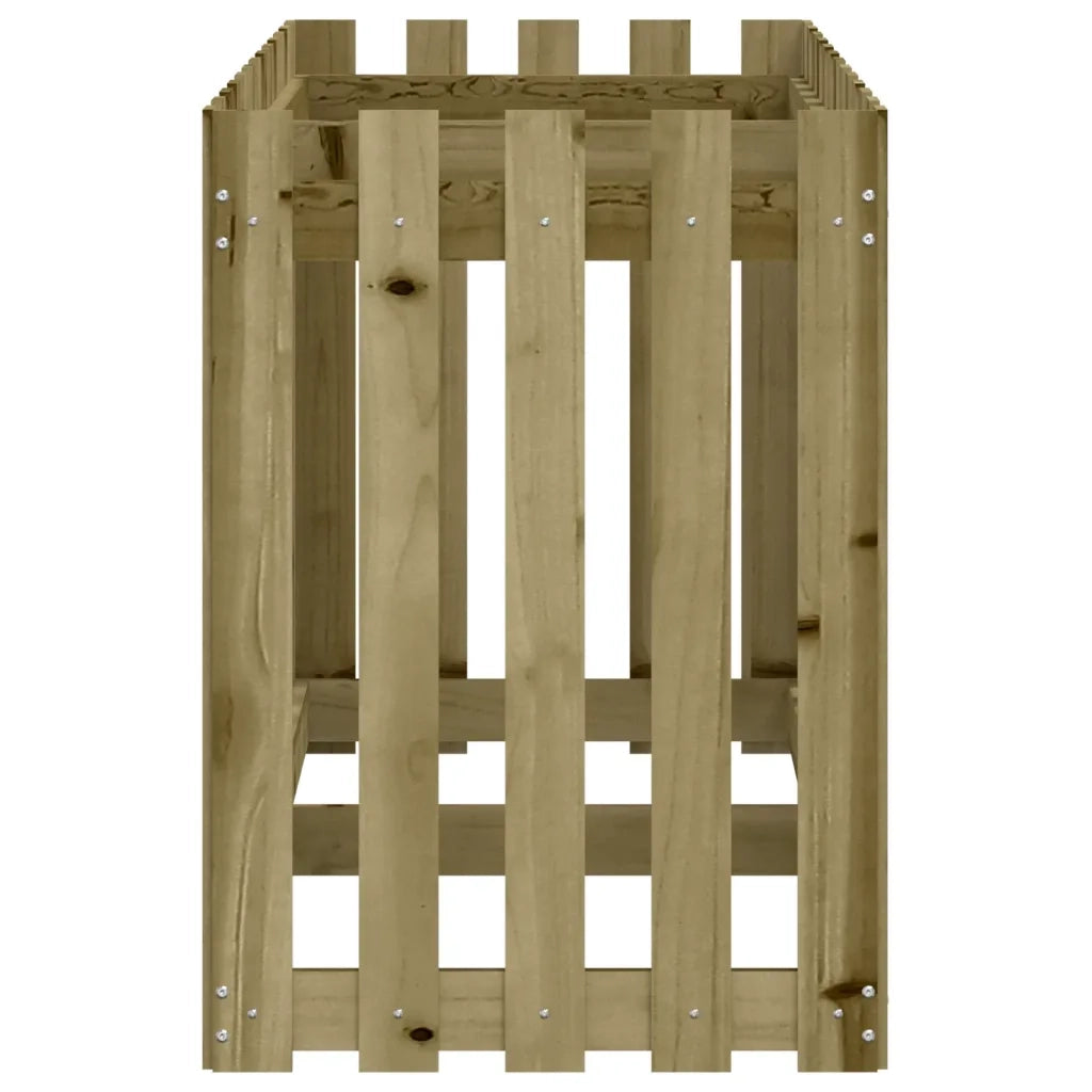 Fioriera | Cassetta per fiori | Vaso da Giardino Recinzione 150x50x70cm in Pino Impregnato