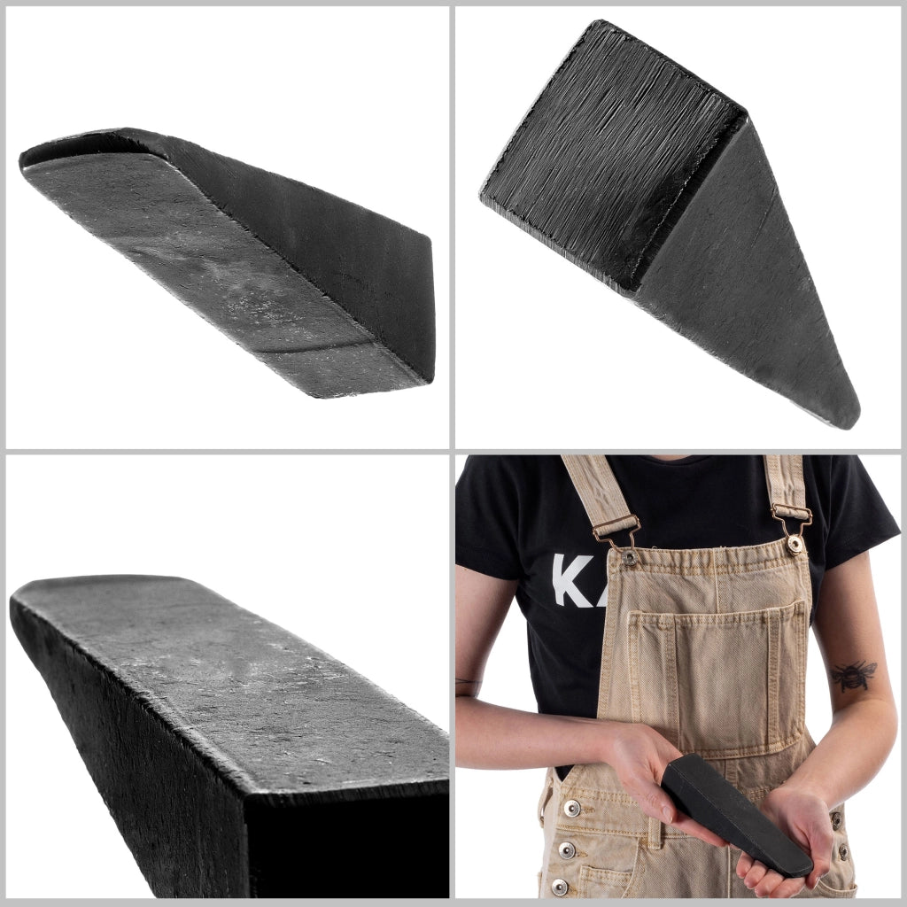 Cuneo forgiato KADAX per spaccare la legna, spaccare la legna da ardere, spaccalegna in acciaio resistente da 1 kg