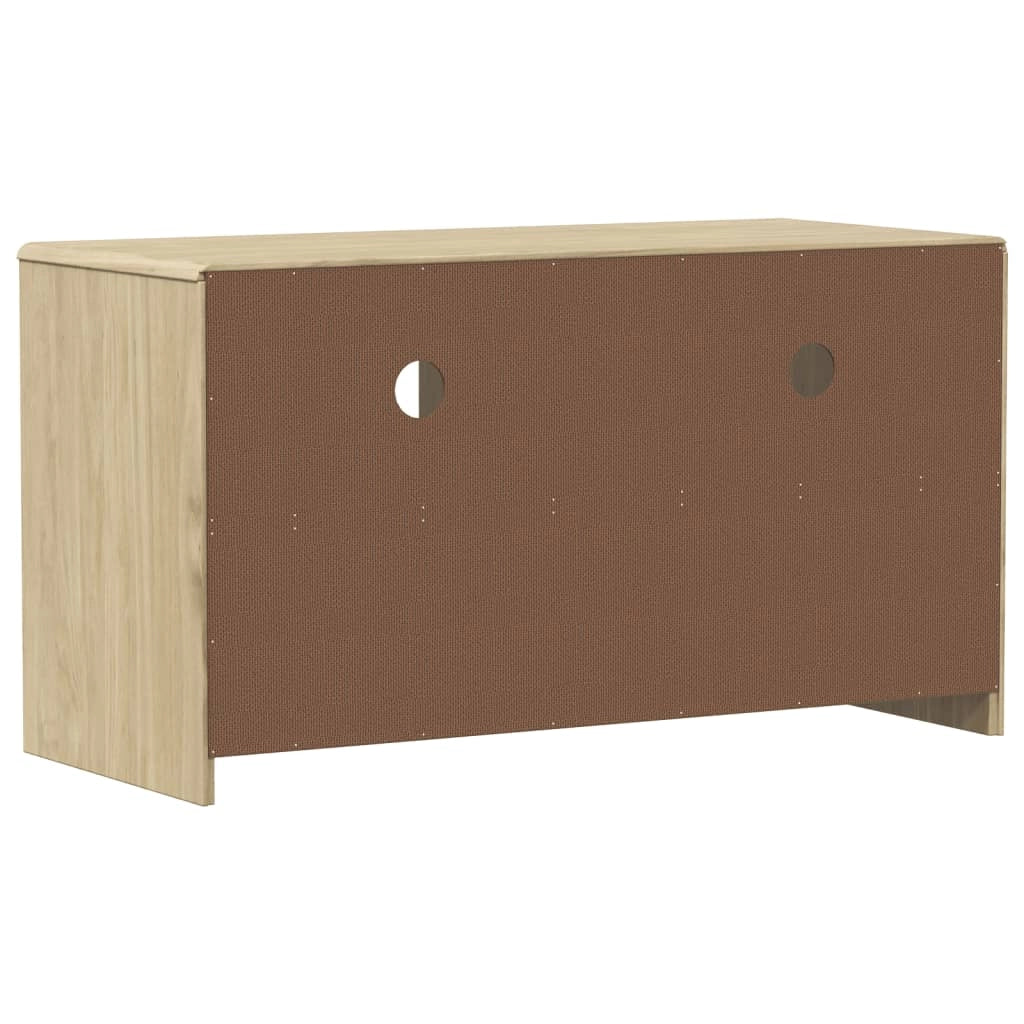 Mobile TV multimediale scaffale TV credenza mobile TV sala da pranzo soggiorno camera da letto rovere 99 x 43 x 55 cm legno di pino massiccio marrone 02_0028308