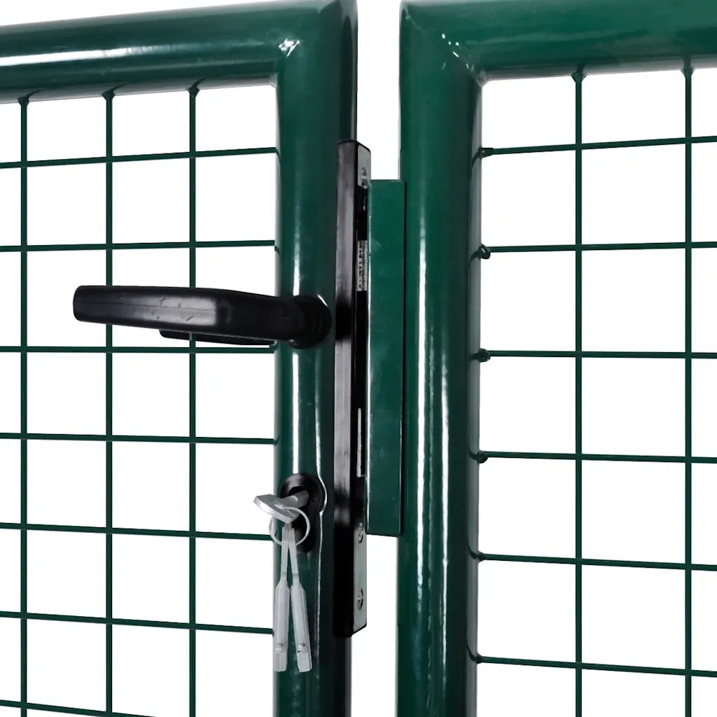 Cancello per Recinzione in Acciaio 300x125 cm Verde CFW6854297