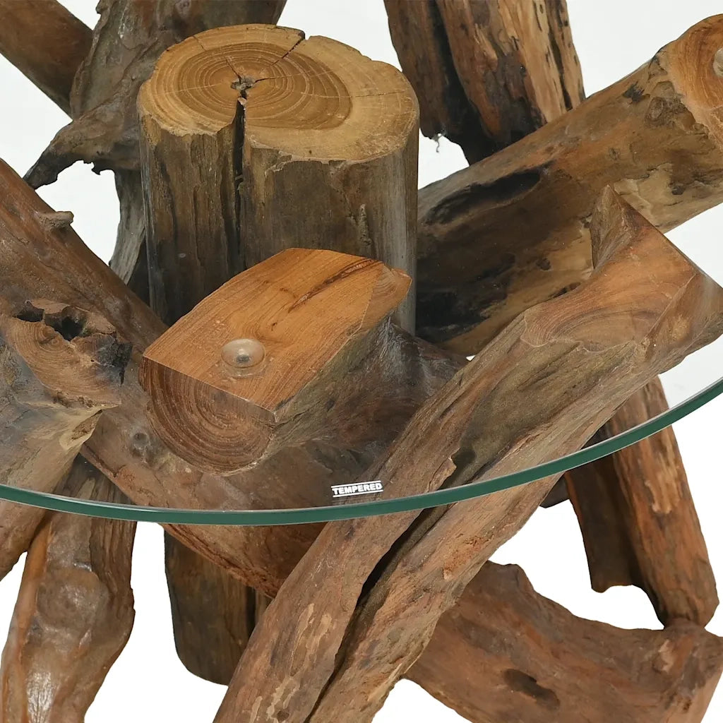 Tavolino da CaffÃ¨ in Legno di Teak Massello 60 cm