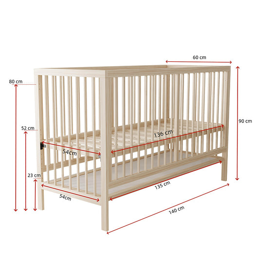Set mobili combinati bambino multifunzione - Xylo - letto, armadio, libreria girevole, colore legno naturale