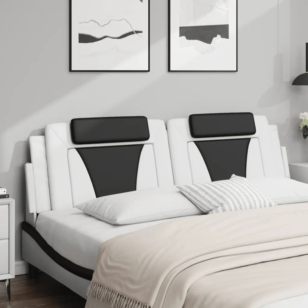 Cuscino Testiera Viana Bianco e Nero 180 cm in Similpelle CFW1934638