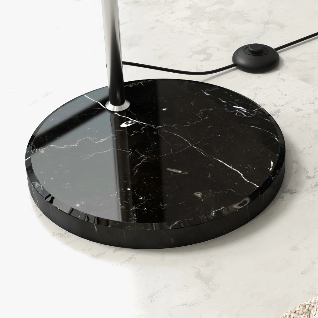 Lampada da terra arco in marmo regolabile ¨C zephmum ¨C 100-115x30x170-180 cm nero grigio