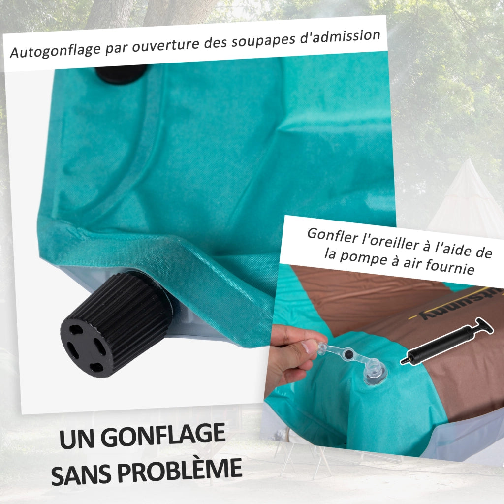 Materasso gonfiabile 2 persone con cuscino e sacco ¨C zephmum ¨C 140x200 cm