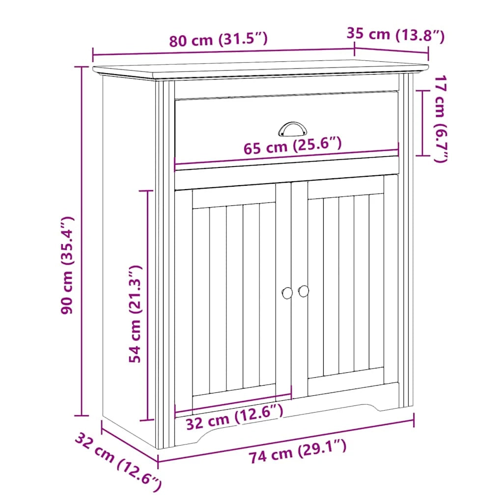 Armadio classico da ingresso 80 x 35 x 90 cm ampio spazio di archiviazione finitura in legno bianco rustico 02_0057684
