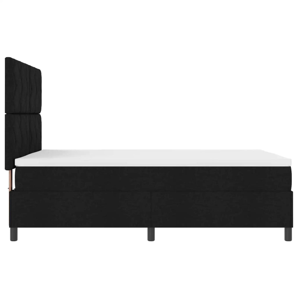 Letto a molle con materasso con led Nero 160 x 200 cm Tessuto 3342958