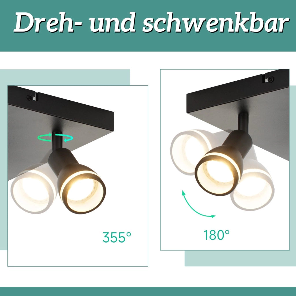 ZMH Faretto da soffitto moderni 4 luci GU10 metallo per bancone ristorante