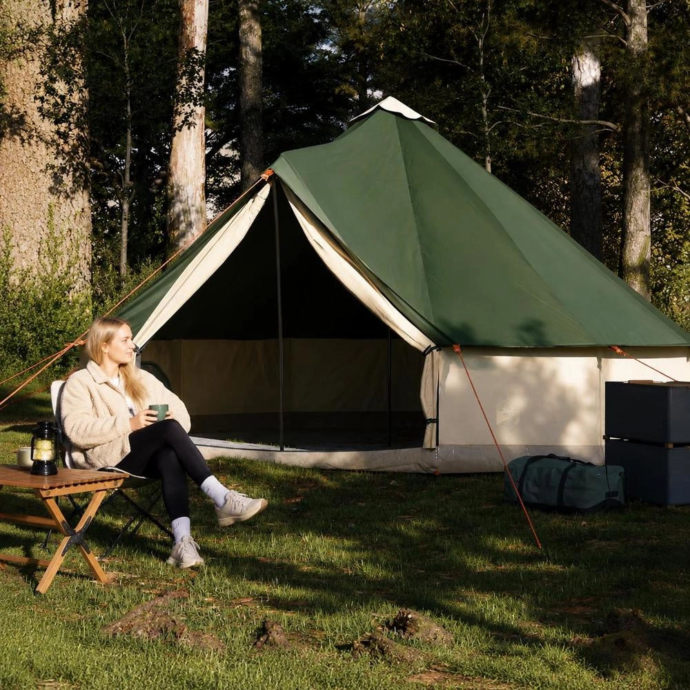 Teepee Family Tent For 6 People, Green, Waterproof