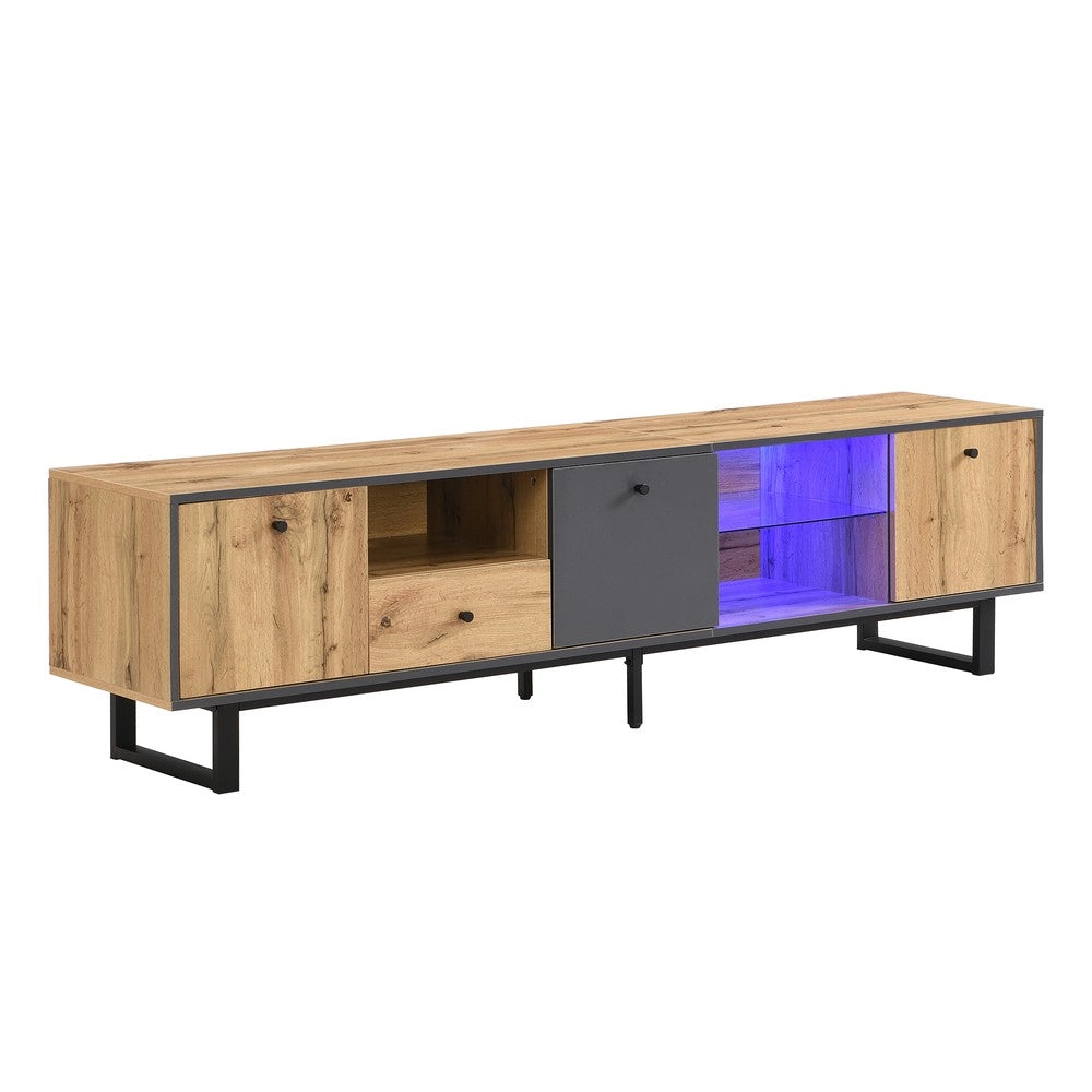 Mobile TV con LED ¨C Xylo ¨C Vetro, Design Soggiorno