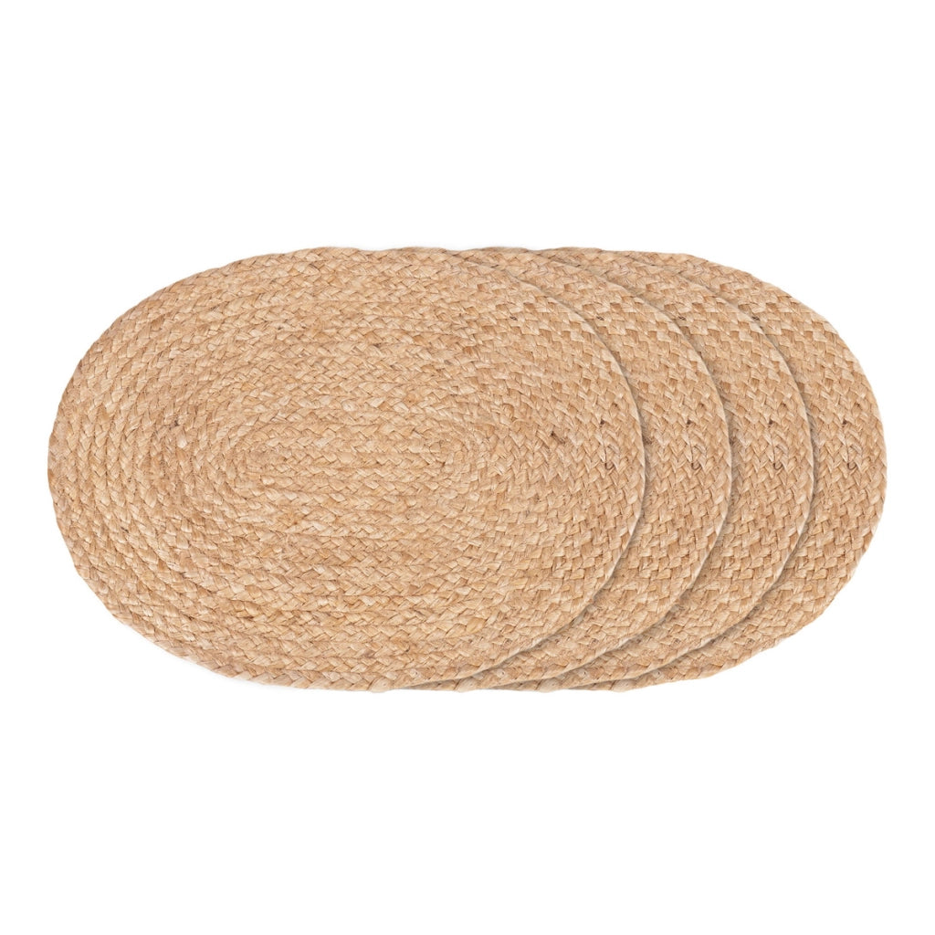 Set di 4 Sottopiatti Bombay, Marrone, Juta, 45x35x0,5 cm