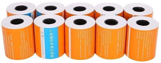 Elettrocardiografo su carta termica - 10 pezzi - Alta qualità di stampa - 50 mm x 20 m - Idoneo per uso medico - Perfetto per la registrazione di elettrocardiogrammi.