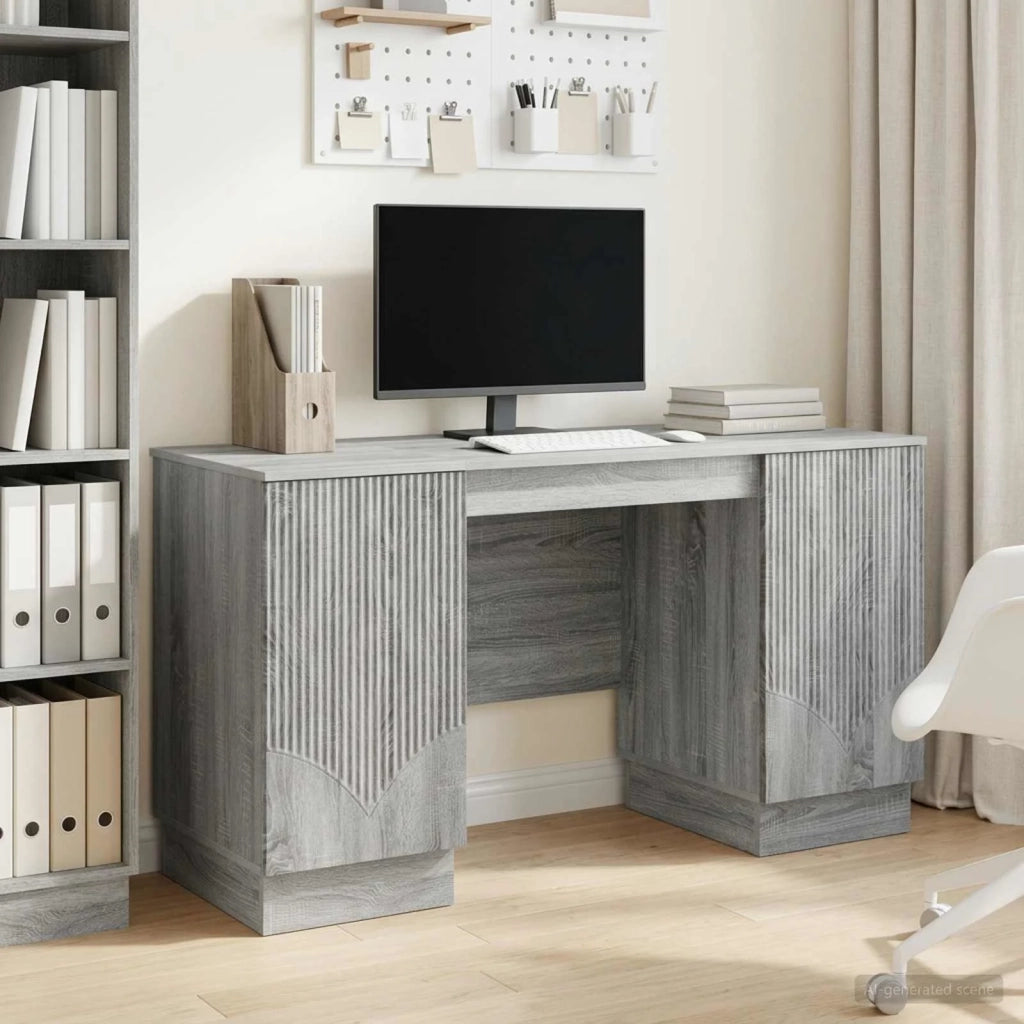 Scrivania Grigio Sonoma 142,5 x 50 x 75 cm Legno ingegnerizzato 3414627