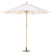 Ombrellone Da Giardino In Legno Ad Esagono Telo In Cotone Diam 300cm.