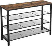 Sedia per scarpe - cassettiere per scarpe - 4 livelli - marrone/nero - industriale - 100x30x72cm