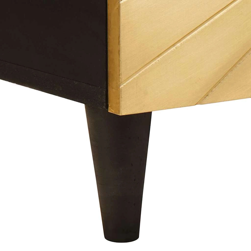 Mobile TV basso moderno ed elegante 105 x 33 x 46 cm con contenitore e ante in legno ingegnerizzato nero 02_0057756