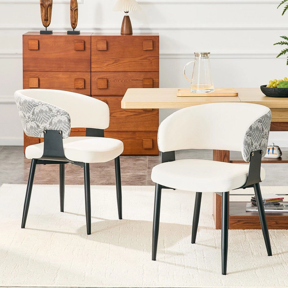 Sedie da Pranzo Set 2 Pezzi Stile Retr¨° ¨C MINIMAL ¨C Similpelle con Braccioli e Gambe in Legno