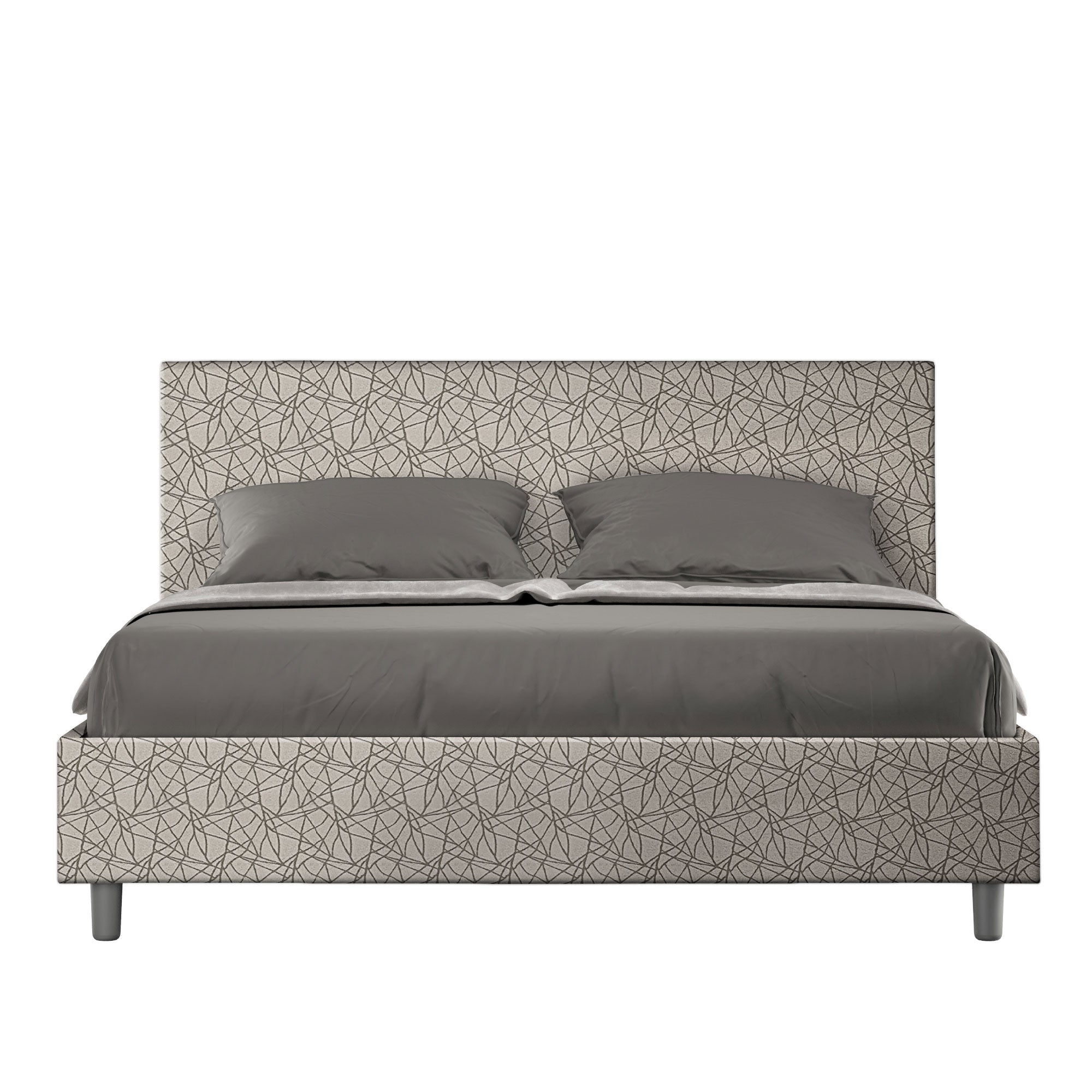 Letto Matrimoniale 160x200 cm con Rete Adele Era 02 Grigio