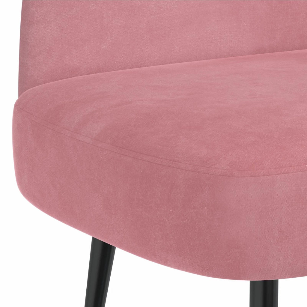 Panchina imbottita con schienale Rosa 110 x 60 x 76 cm Velluto 42040789