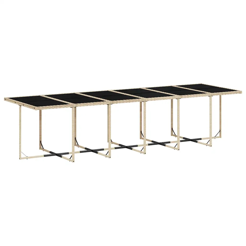 Set Pranzo da Giardino 13 pz con Cuscini Beige Misto Polyrattan 3211488