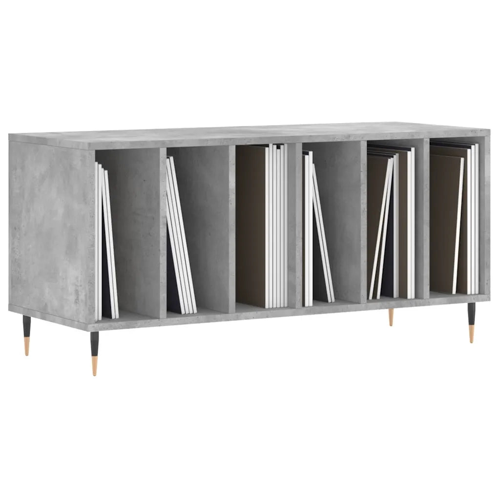 Mobile Porta Dischi Grigio Cemento 100x38x48 Legno Multistratocod mxl 104238