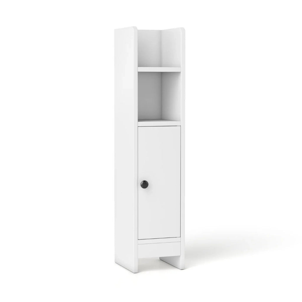 Mobiletto da bagno 20 x 18 x 80 cm versatile contenitore finitura pulita in legno ingegnerizzato bianco 20_0010258