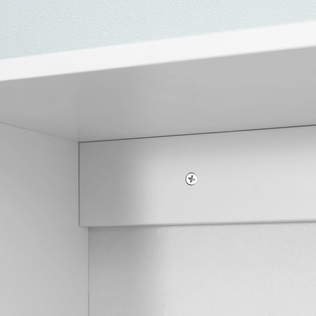 Mobile bagno pensile con ante a vetro ¨C zephmum ¨C 55x20x65 cm bianco