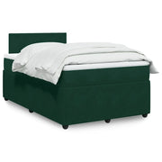 Giroletto a Molle con Materasso Verde Scuro 120x200 cm Velluto 3290007