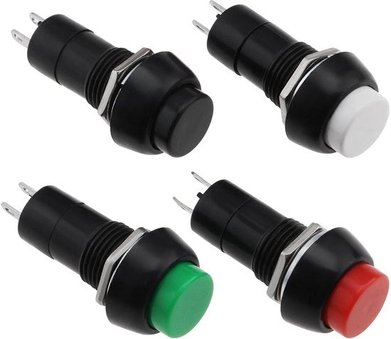 Interfaccia di Avviso Acustico per Mobilità - 4 pezzi - Colore: Rosso/Nero/Bianco/Verde - Adatto per Scooter per Disabili - 2 Pin