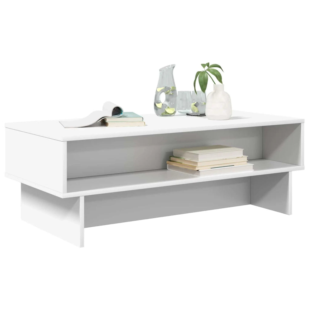 Tavolino da salotto | Tavolino da caff¨¨ | Tavolino da Soggiorno Bianco 100 x 46 x 35 cm Legno multistrato