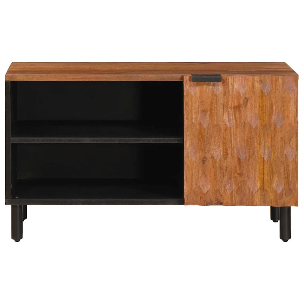 Mobile TV con porta Finitura Marrone Acacia 80 x 33 x 46 cm