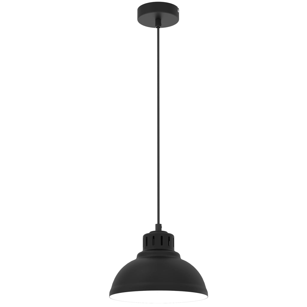 Lampada a sospensione Sven nera Ø21 E27 15W Luminex