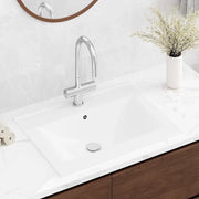 Lavello Bianco in Ceramica di Lusso con Foro Rubinetto 60x46 cm cod mxl 48808