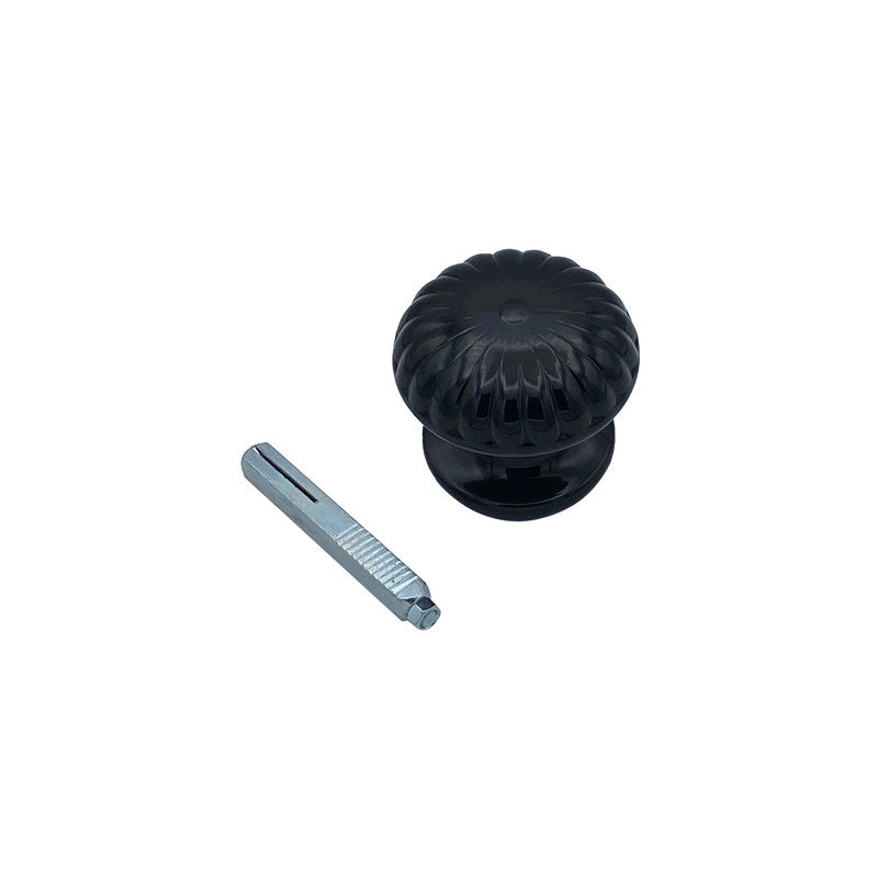 Maniglia su rosetta tonda SAGUATTI  811/60QQ in alluminio nero lucido