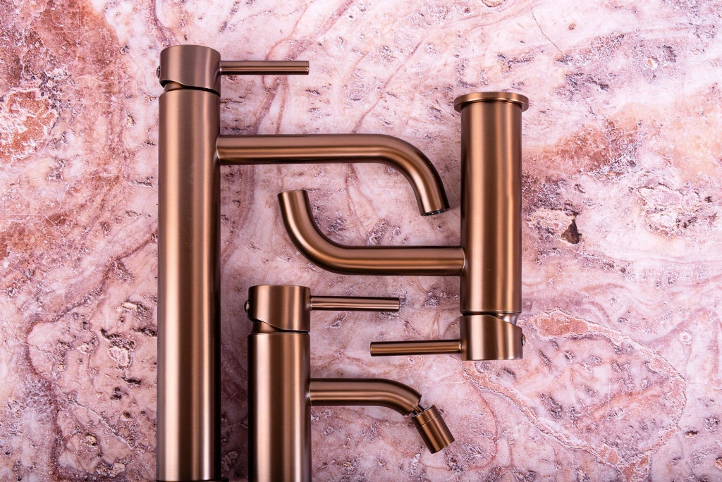Rubinetto Da Lavabo Rea Lungo Copper Brush
