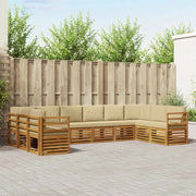 Set divano sezionale con cuscino 10 pcs Naturale e Beige