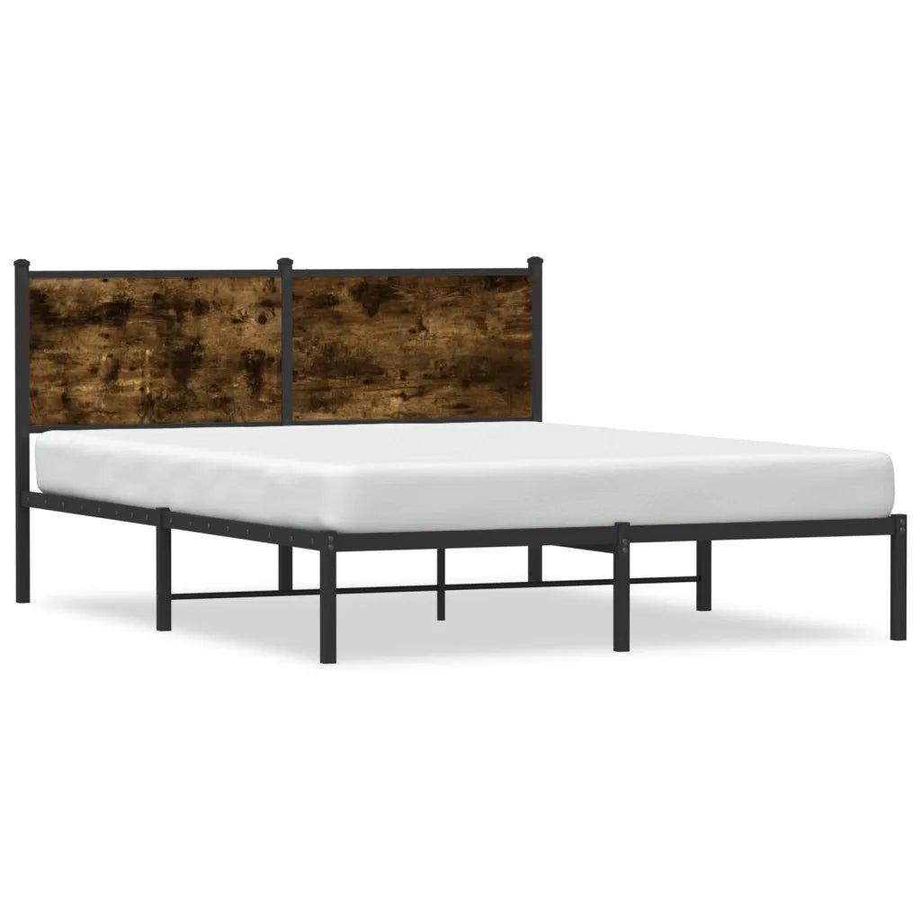 Giroletto senza Materaso in Metallo Rovere Fumo 140x190 cm