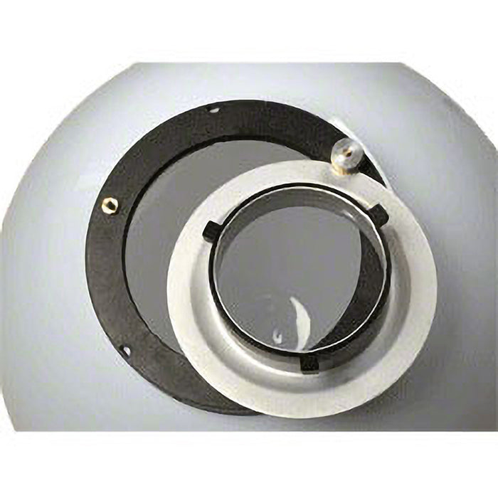 Sfera diffusore Ø 40 cm con attacco universale, produce una luce morbida e soffusa, compatibile con molti flash, sagomatore di luce ideale per ritratti e fotografia in interni
