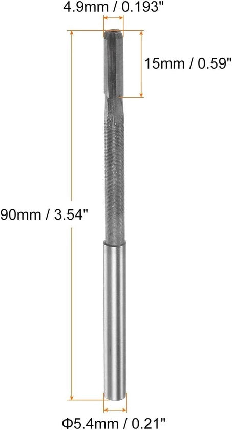 Testa di carburo con punta 4,9 mm H7 per fresatrici e trapanatrici precisione