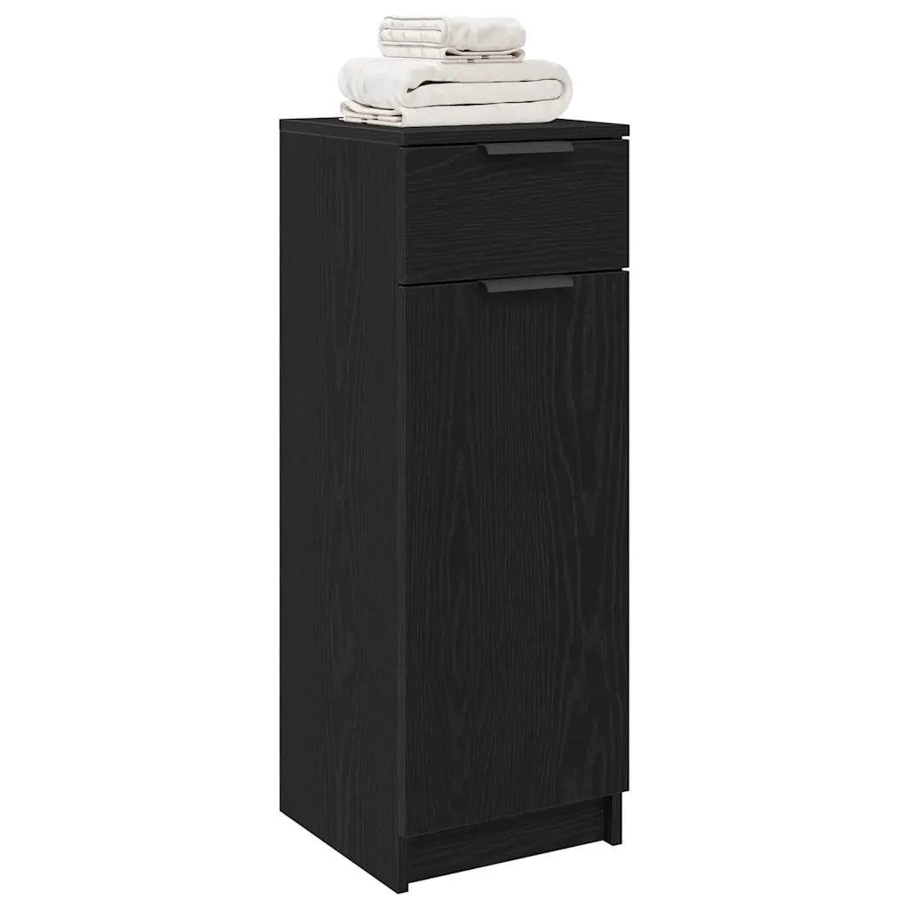 Mobile da Bagno | Armadio da bagno Rovere nero 32 x 34 x 90 cm Legno multistrato