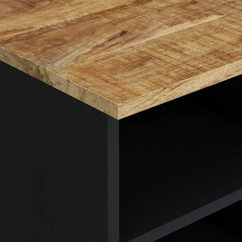 Mobile TV 100x33x46cm Legno Massello Mango e Legno Multistrato 351966