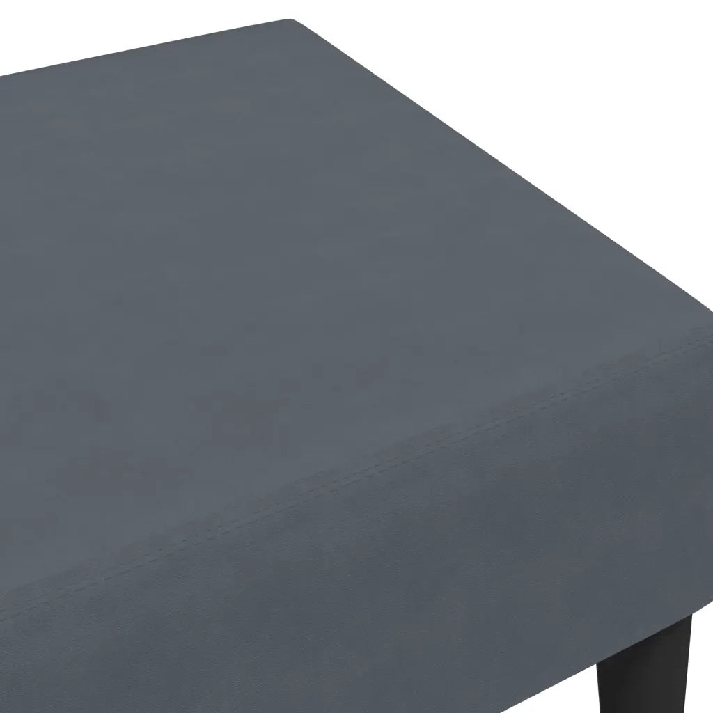 Poggiapiedi Grigio Scuro 77x55x31 cm in Velluto 379558