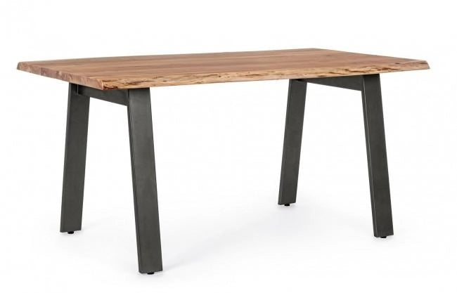 Tavolo da Giardino 160x90x76 cm in Acciaio e Legno