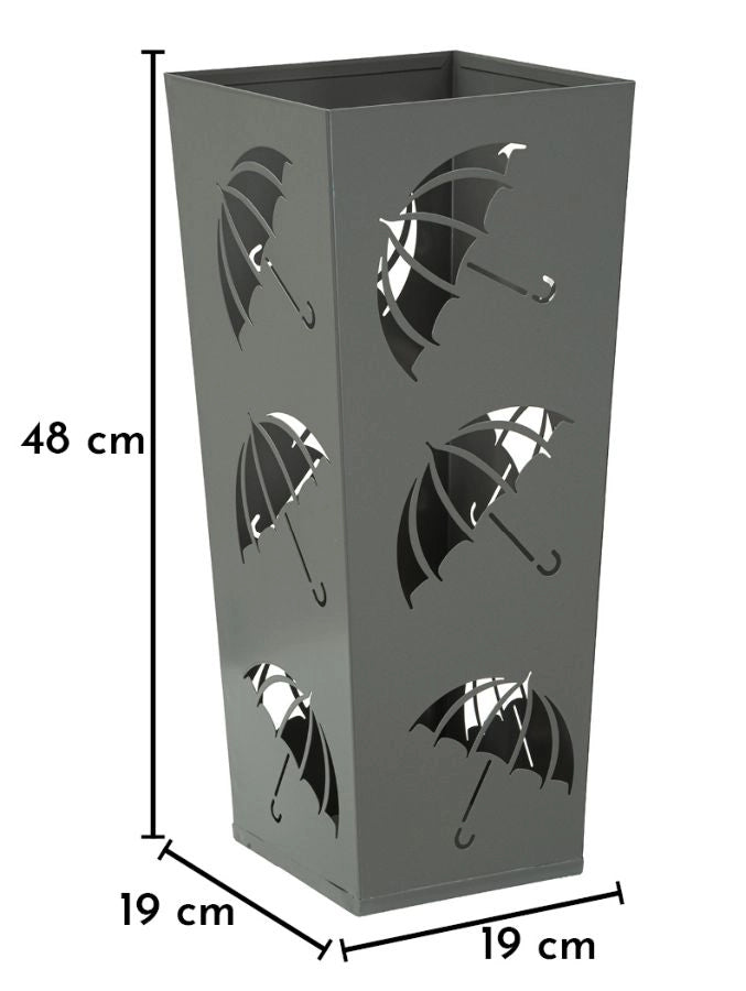 Portaombrelli Umbrella 19x19x48 cm in Metallo Grigio