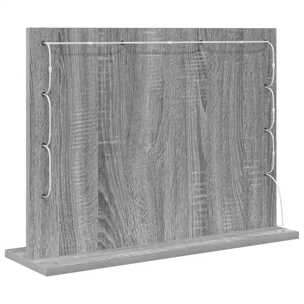 Specchio da Vanit¨¤ Rettangolare Grigio Sonoma 60 x 45 x 18 cm