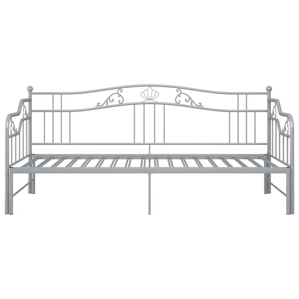 Telaio Divano Letto Estraibile Grigio in Metallo 90x200 cm 324766