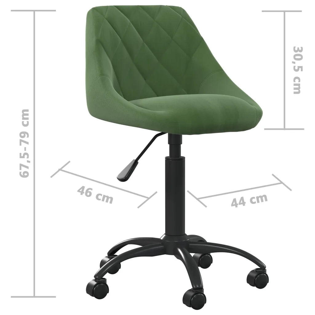 Sedia da Ufficio | Sedia da Gaming Verde Scuro in Velluto