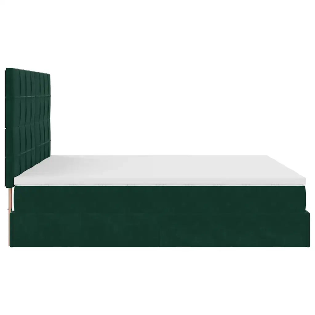 Struttura Letto Pouf con Materassi 160x200 cm Velluto 3314618