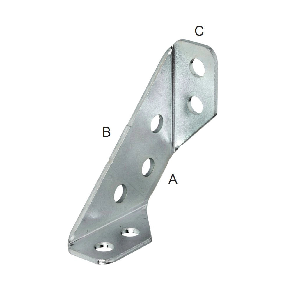 Piastrina angolare 19x63x15mm - 10pz supporto a 3 lati per riparazione e giunzione